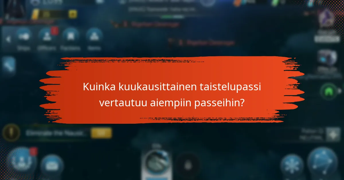 Mitkä ainutlaatuiset ominaisuudet liittyvät Tähtien sota -laivaston komentopelin kuukausittaiseen taistelupassiin?