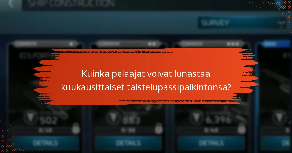Kuinka pelaajat voivat lunastaa kuukausittaiset taistelupassipalkintonsa?