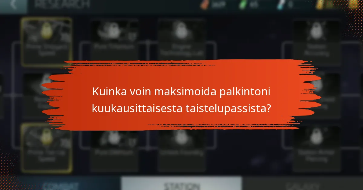 Kuinka edistyminen toimii kuukausittaisessa taistelupassissa?